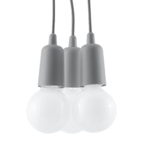 Pendant Lamp Diego 3 Grey Uncategorized Fisherman's Lights UK