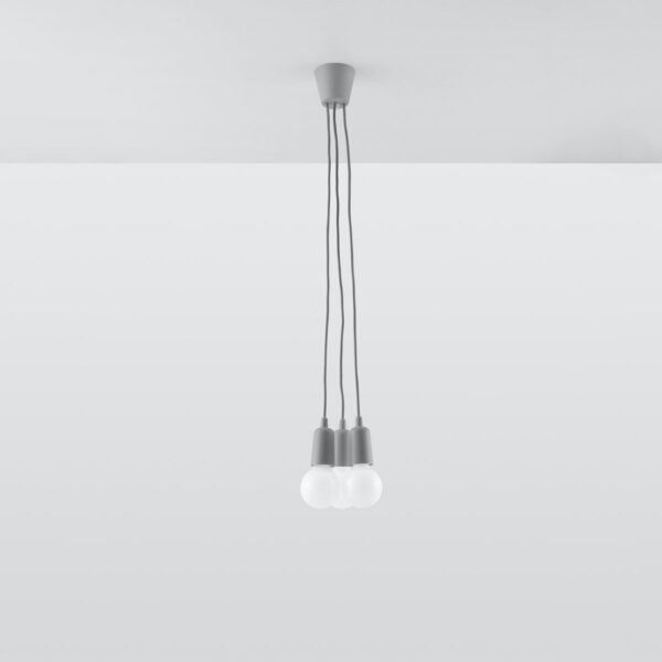 Pendant Lamp Diego 3 Grey Uncategorized Fisherman's Lights UK