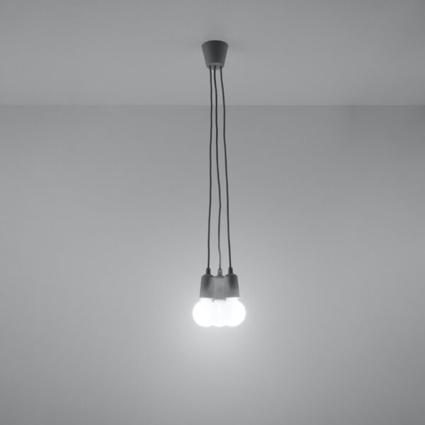 Pendant Lamp Diego 3 Grey Uncategorized Fisherman's Lights UK
