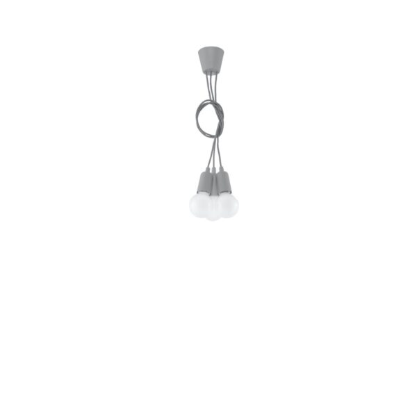 Pendant Lamp Diego 3 Grey Uncategorized Fisherman's Lights UK
