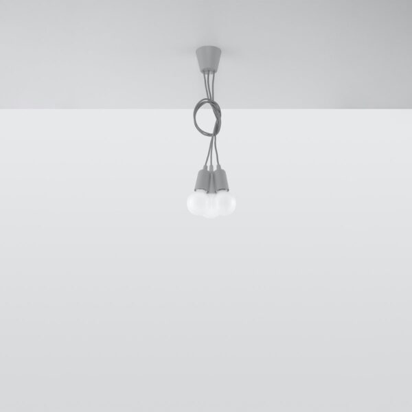 Pendant Lamp Diego 3 Grey Uncategorized Fisherman's Lights UK