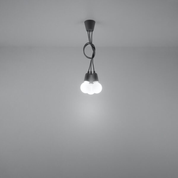 Pendant Lamp Diego 3 Grey Uncategorized Fisherman's Lights UK