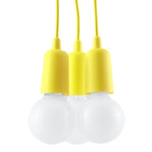 Pendant Lamp Diego 3 Yellow Uncategorized Fisherman's Lights UK