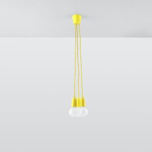 Pendant Lamp Diego 3 Yellow Uncategorized Fisherman's Lights UK
