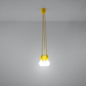 Pendant Lamp Diego 3 Yellow Uncategorized Fisherman's Lights UK