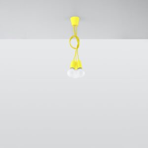 Pendant Lamp Diego 3 Yellow Uncategorized Fisherman's Lights UK