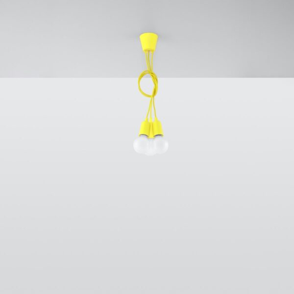 Pendant Lamp Diego 3 Yellow Uncategorized Fisherman's Lights UK