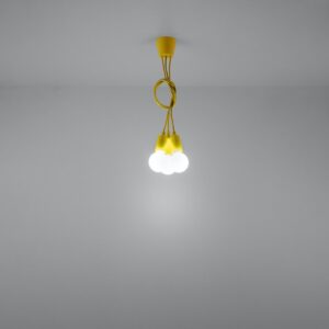 Pendant Lamp Diego 3 Yellow Uncategorized Fisherman's Lights UK