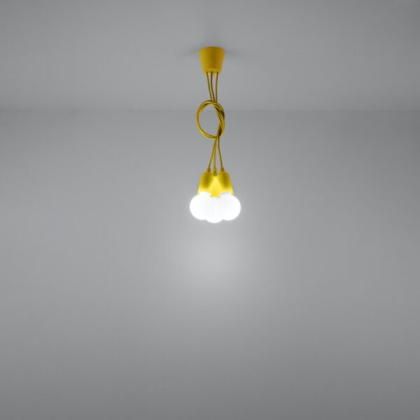 Pendant Lamp Diego 3 Yellow Uncategorized Fisherman's Lights UK