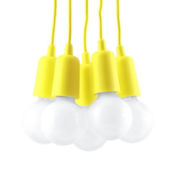 Pendant Lamp Diego 5 Yellow Uncategorized Fisherman's Lights UK