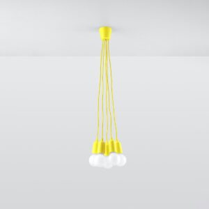Pendant Lamp Diego 5 Yellow Uncategorized Fisherman's Lights UK