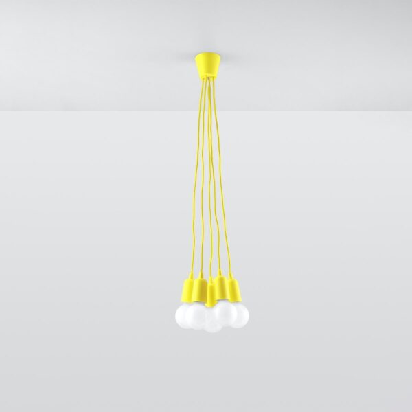 Pendant Lamp Diego 5 Yellow Uncategorized Fisherman's Lights UK