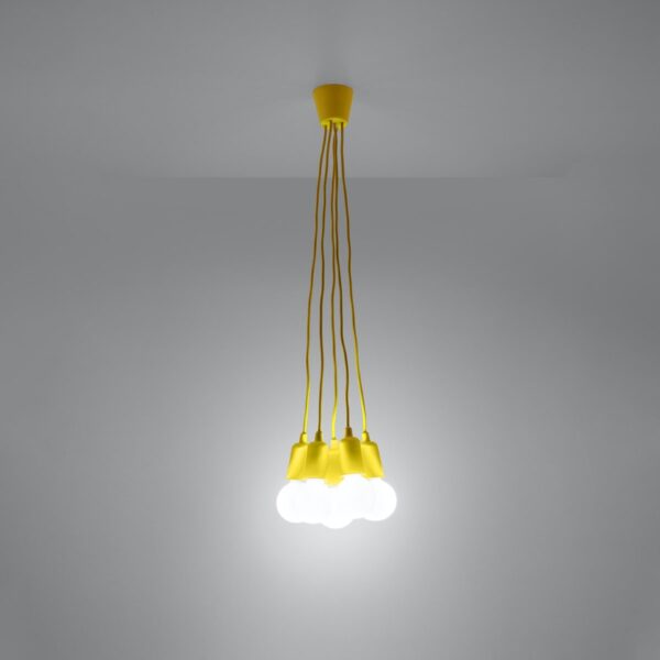 Pendant Lamp Diego 5 Yellow Uncategorized Fisherman's Lights UK