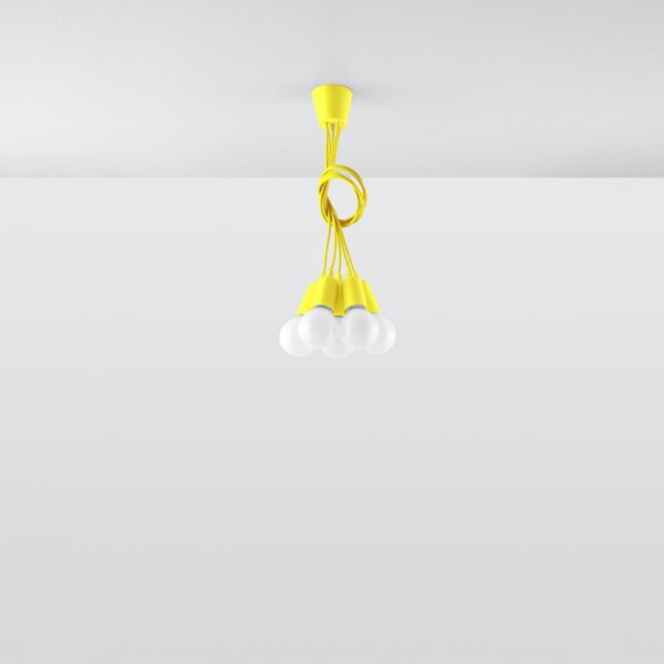 Pendant Lamp Diego 5 Yellow Uncategorized Fisherman's Lights UK