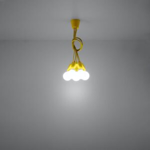 Pendant Lamp Diego 5 Yellow Uncategorized Fisherman's Lights UK