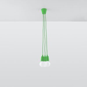 Pendant Lamp Diego 3 Green Uncategorized Fisherman's Lights UK