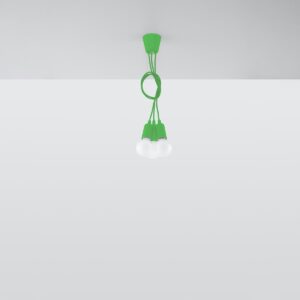 Pendant Lamp Diego 3 Green Uncategorized Fisherman's Lights UK