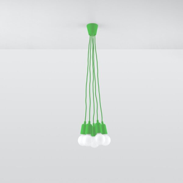 Pendant Lamp Diego 5 Green Uncategorized Fisherman's Lights UK