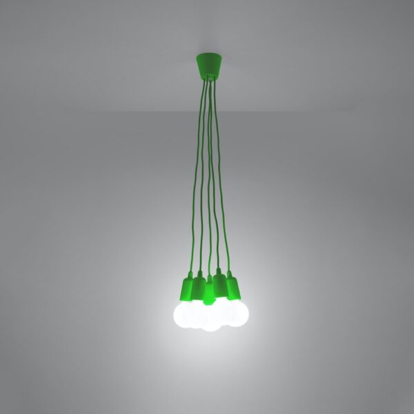 Pendant Lamp Diego 5 Green Uncategorized Fisherman's Lights UK