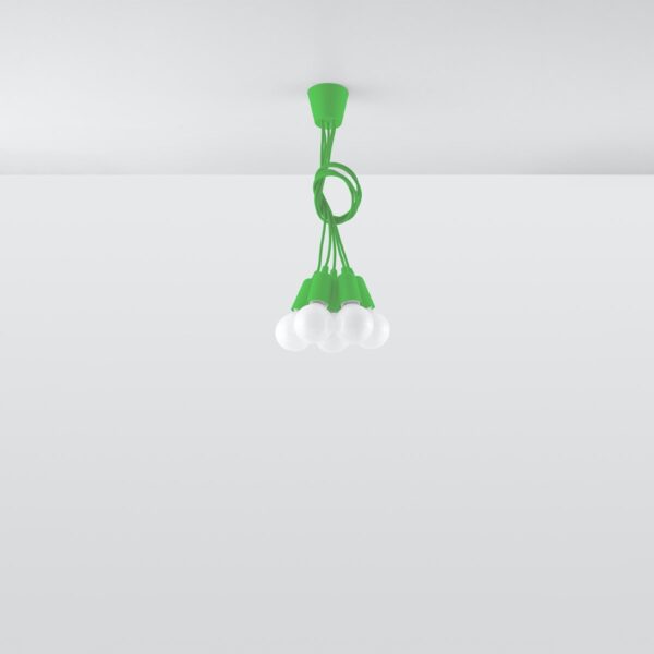 Pendant Lamp Diego 5 Green Uncategorized Fisherman's Lights UK