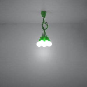 Pendant Lamp Diego 5 Green Uncategorized Fisherman's Lights UK