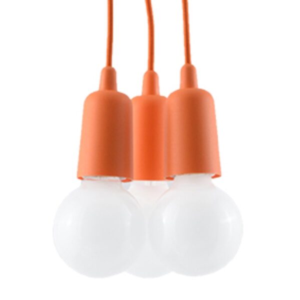 Pendant Lamp Diego 3 Orange Uncategorized Fisherman's Lights UK