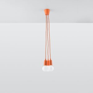 Pendant Lamp Diego 3 Orange Uncategorized Fisherman's Lights UK