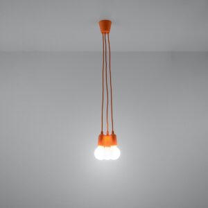 Pendant Lamp Diego 3 Orange Uncategorized Fisherman's Lights UK