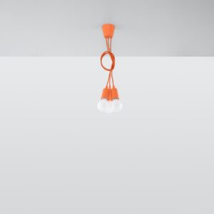 Pendant Lamp Diego 3 Orange Uncategorized Fisherman's Lights UK