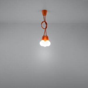 Pendant Lamp Diego 3 Orange Uncategorized Fisherman's Lights UK
