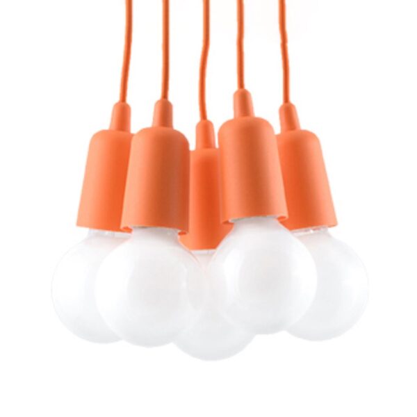 Pendant Lamp Diego 5 Orange Farm House Lighting Fisherman's Lights UK