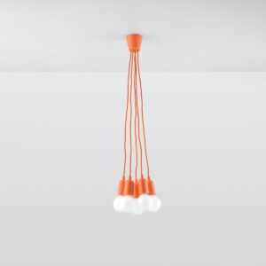 Pendant Lamp Diego 5 Orange Farm House Lighting Fisherman's Lights UK