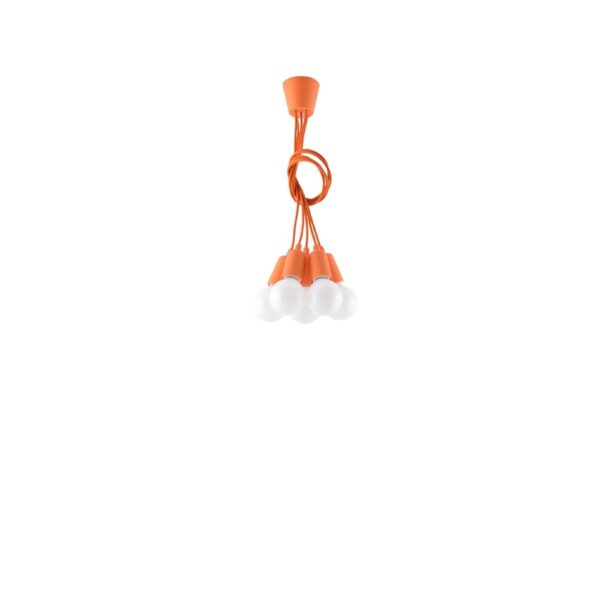Pendant Lamp Diego 5 Orange Farm House Lighting Fisherman's Lights UK
