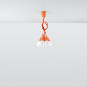 Pendant Lamp Diego 5 Orange Farm House Lighting Fisherman's Lights UK