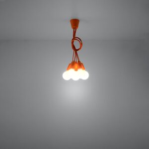 Pendant Lamp Diego 5 Orange Farm House Lighting Fisherman's Lights UK