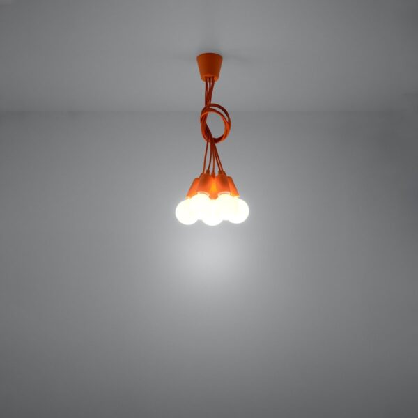 Pendant Lamp Diego 5 Orange Farm House Lighting Fisherman's Lights UK