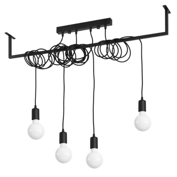 Chandelier Salamanca 4 Black Uncategorized Fisherman's Lights UK