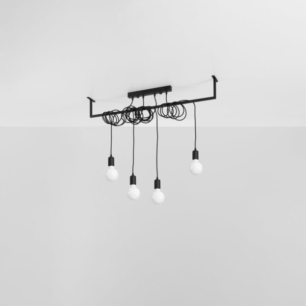 Chandelier Salamanca 4 Black Uncategorized Fisherman's Lights UK