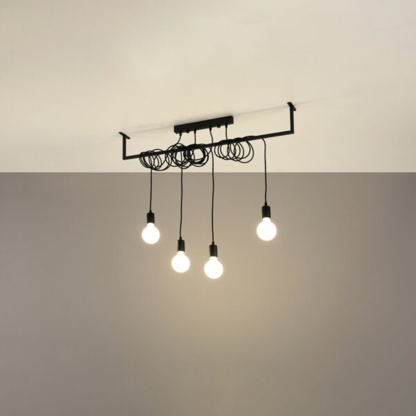 Chandelier Salamanca 4 Black Uncategorized Fisherman's Lights UK