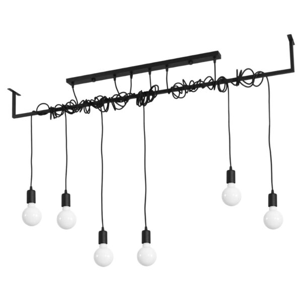 Chandelier Salamanca 6 Black Uncategorized Fisherman's Lights UK