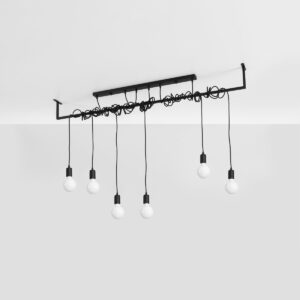 Chandelier Salamanca 6 Black Uncategorized Fisherman's Lights UK