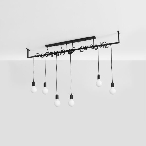 Chandelier Salamanca 6 Black Uncategorized Fisherman's Lights UK