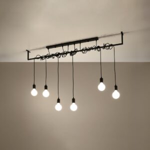 Chandelier Salamanca 6 Black Uncategorized Fisherman's Lights UK