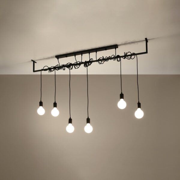 Chandelier Salamanca 6 Black Uncategorized Fisherman's Lights UK
