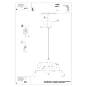 Chandelier Lemmi 6 Black Uncategorized Fisherman's Lights UK