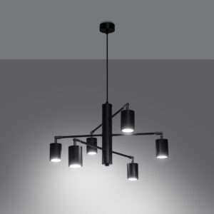 Chandelier Lemmi 6 Black Uncategorized Fisherman's Lights UK
