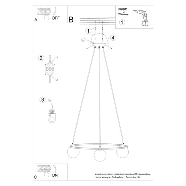 Chandelier Yoli 3 Uncategorized Fisherman's Lights UK
