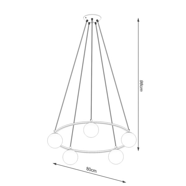 Chandelier Yoli 5 Farm House Lighting Fisherman's Lights UK