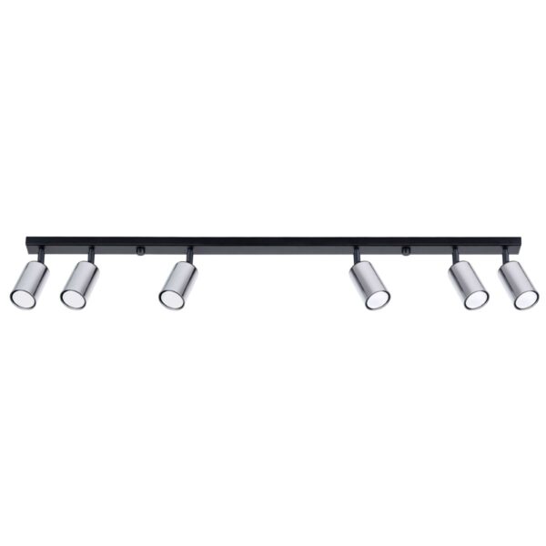 Ceiling Lamp Winx 6l Black / Chrome Farm House Lighting Fisherman's Lights UK
