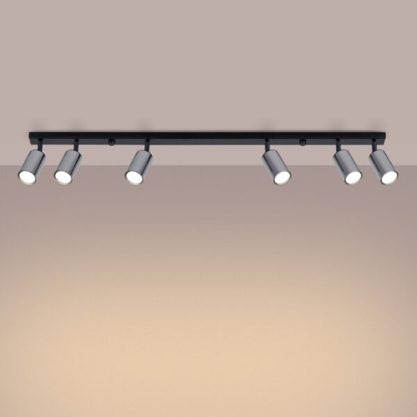Ceiling Lamp Winx 6l Black / Chrome Farm House Lighting Fisherman's Lights UK